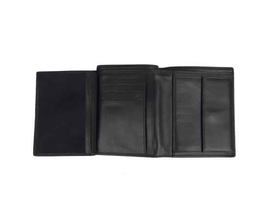 Бумажник KLONDIKE Claim, натуральная кожа в черном цвете, 10,5 х 1,5 х 13 см, изображение 4