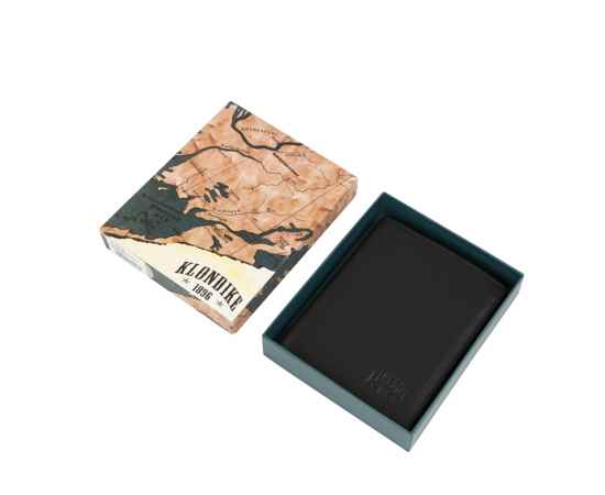 Бумажник KLONDIKE Claim, натуральная кожа в черном цвете, 10,5 х 1,5 х 13 см, изображение 7