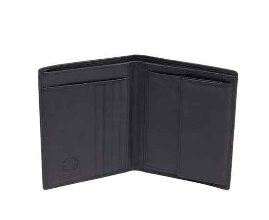 Бумажник KLONDIKE Claim, натуральная кожа в черном цвете, 10 х 1,5 х 12 см, изображение 3