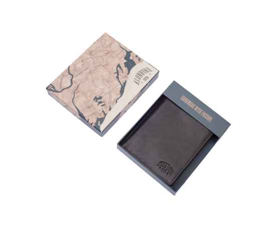 Бумажник KLONDIKE Claim, натуральная кожа в коричневом цвете, 10 х 1,5 х 12 см, изображение 9