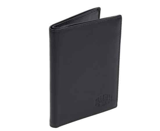 Бумажник KLONDIKE Claim, натуральная кожа в черном цвете, 10 х 1 х 12,5 см, изображение 2