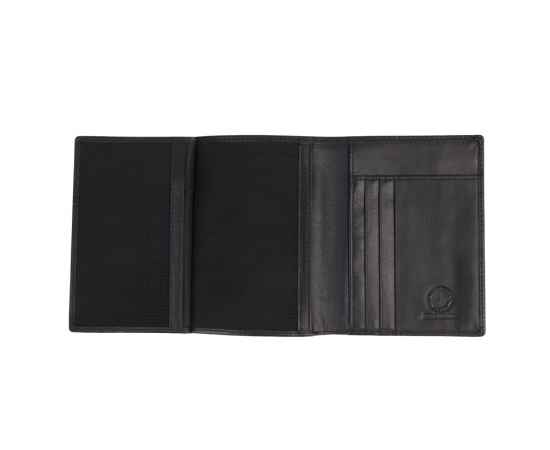 Бумажник KLONDIKE Claim, натуральная кожа в черном цвете, 10 х 1 х 12,5 см, изображение 4