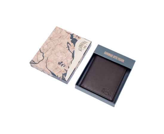 Бумажник KLONDIKE Claim, натуральная кожа в коричневом цвете, 10 х 1 х 12,5 см, изображение 9
