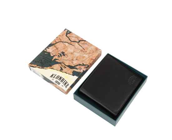 Бумажник KLONDIKE Claim, натуральная кожа в черном цвете, 12 х 2 х 10 см, изображение 7