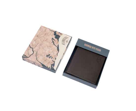 Бумажник KLONDIKE Claim, натуральная кожа в коричневом цвете, 12 х 2 х 10 см, изображение 9