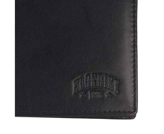 Бумажник KLONDIKE Claim, натуральная кожа в черном цвете, 12 х 2 х 9,5 см, изображение 4