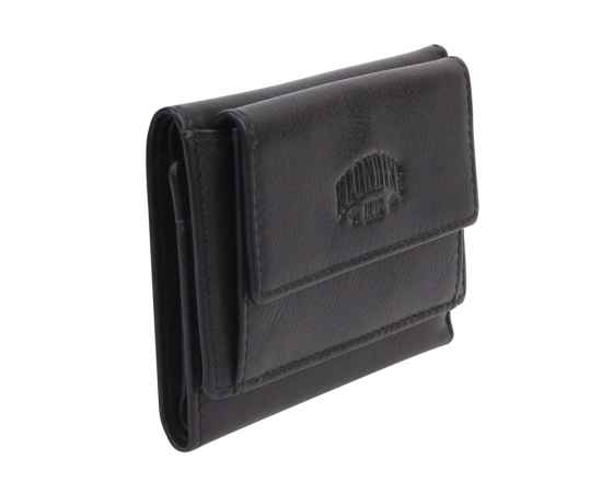 Мини-бумажник KLONDIKE Claim, натуральная кожа в черном цвете, 10,5 х 2 х 7,5 см, изображение 2