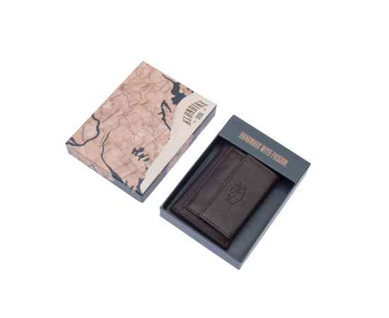 Мини-бумажник KLONDIKE Claim, натуральная кожа в коричневом цвете, 10,5 х 2 х 7,5 см, изображение 9