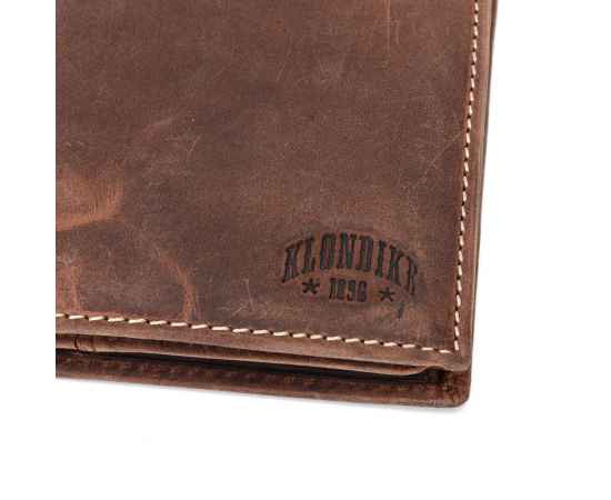 Бумажник KLONDIKE Yukon, натуральная кожа в коричневом цвете, 10 х 2 х 12,5 см, изображение 6