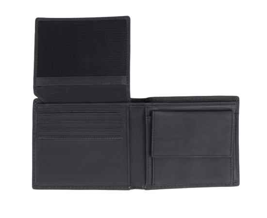Бумажник KLONDIKE Yukon, натуральная кожа в черном цвете, 11 х 2 х 9,5 см, изображение 4