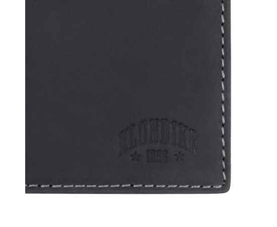 Бумажник KLONDIKE Yukon, натуральная кожа в черном цвете, 11 х 2 х 9,5 см, изображение 5