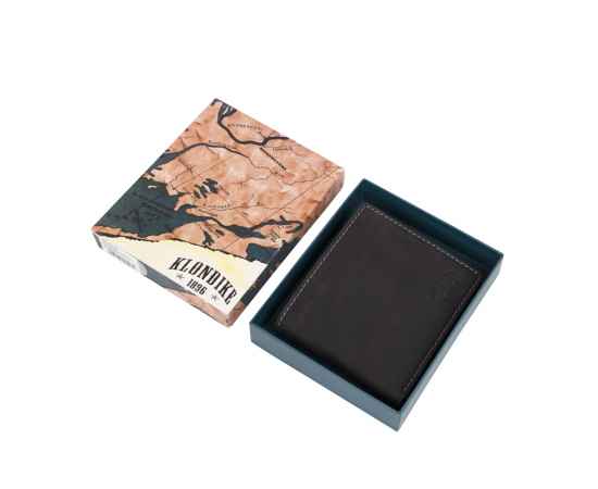 Бумажник KLONDIKE Yukon, натуральная кожа в черном цвете, 11 х 2 х 9,5 см, изображение 7