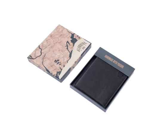 Бумажник KLONDIKE Yukon, натуральная кожа в черном цвете, 13 х 2,5 х 10 см, изображение 9