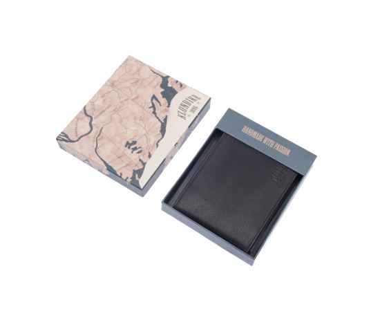 Бумажник KLONDIKE Dawson, натуральная кожа в черном цвете, 12 х 2 х 9,5 см, изображение 9