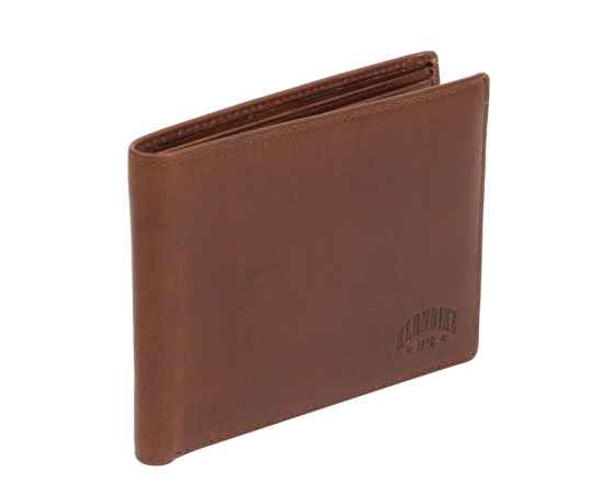 Бумажник KLONDIKE Dawson, натуральная кожа в коричневом цвете, 13 х 1,5 х 9,5 см, изображение 2