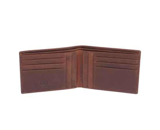 Бумажник KLONDIKE Dawson, натуральная кожа в коричневом цвете, 13 х 1,5 х 9,5 см, изображение 3