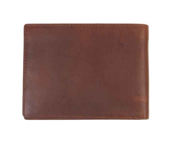 Бумажник KLONDIKE Dawson, натуральная кожа в коричневом цвете, 13 х 1,5 х 9,5 см, изображение 5
