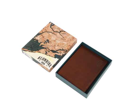Бумажник KLONDIKE Dawson, натуральная кожа в коричневом цвете, 13 х 1,5 х 9,5 см, изображение 6