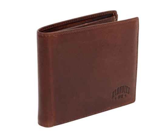 Бумажник KLONDIKE Dawson, натуральная кожа в коричневом цвете, 12,5 х 2,5 х 9,5 см, изображение 2