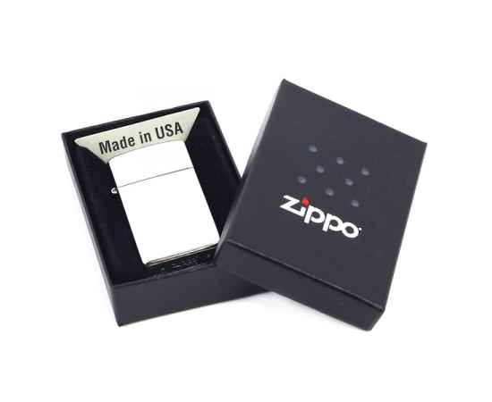 Зажигалка ZIPPO Slim® с покрытием Satin Chrome™, латунь/сталь, серебристая, матовая, 29x10x60 мм, изображение 2
