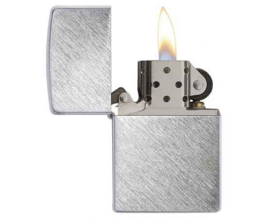Зажигалка ZIPPO с покрытием Herringbone Sweep, латунь/сталь, серебристая, матовая, 38x13x57 мм, изображение 3