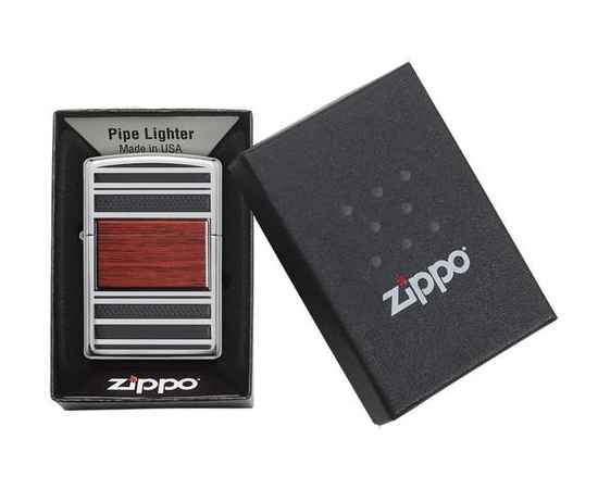 Зажигалка для трубок ZIPPO Pipe с покрытием High Polish Chrome, латунь/сталь,36x12x56 мм, изображение 3