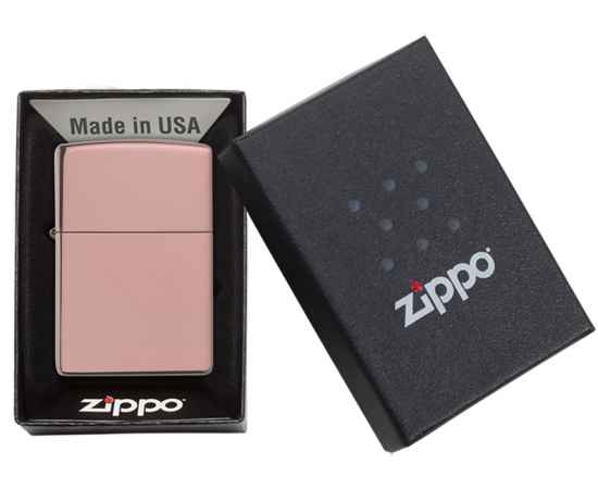 Зажигалка ZIPPO Classic с покрытием High Polish Rose Gold, латунь/сталь, розовое золото, 38x13x57 мм, изображение 7