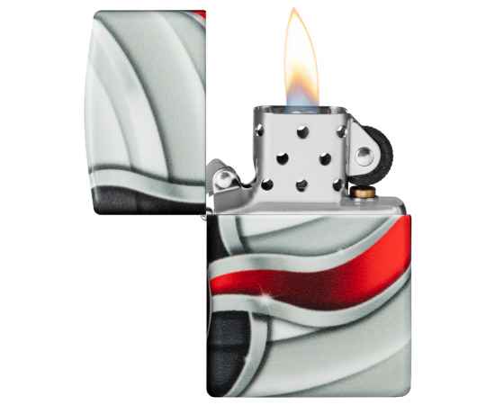 Зажигалка Zippo Flame Design с покрытием White Matte, латунь/сталь, белая, матовая, 38x13x57 мм, изображение 7