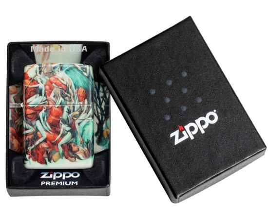 Зажигалка Zippo Classic с покрытием White Matte, латунь/сталь, разноцветная, матовая, 38x13x57 мм, изображение 10