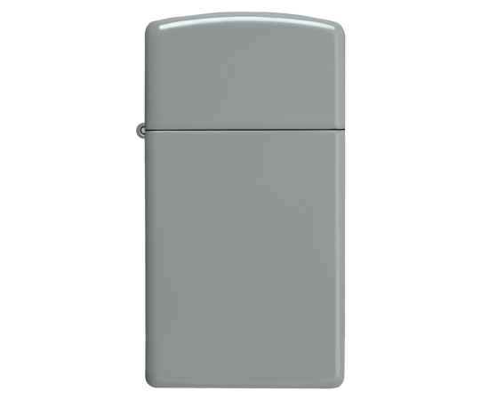Зажигалка ZIPPO Slim® с покрытием Flat Grey, латунь/сталь, серая, глянцевая, 29x10x60 мм, изображение 2