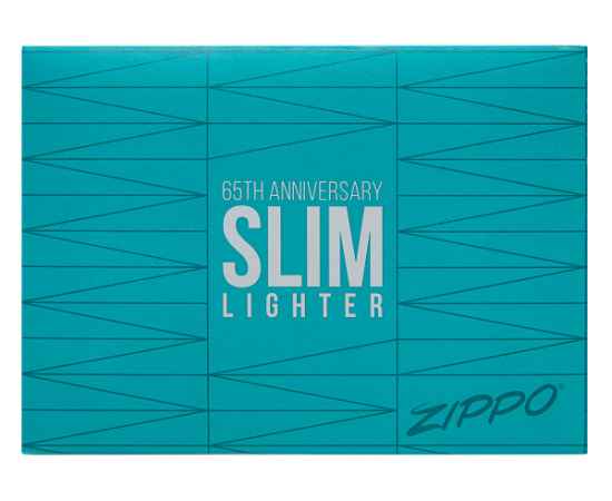 Зажигалка 65th Anniversary Zippo Slim® с покрытием Black Ice®, латунь/сталь, чёрная, 29x10x60 мм, изображение 12