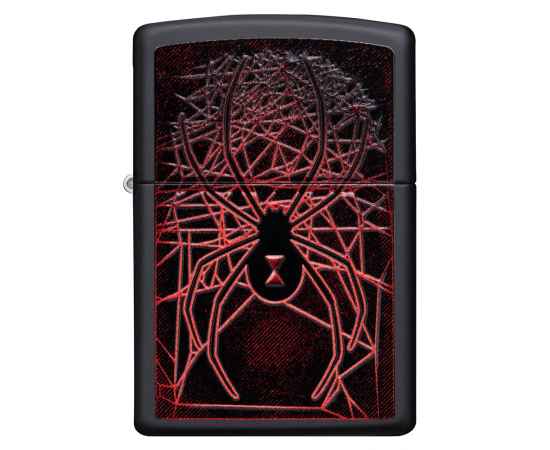 Зажигалка ZIPPO Spider Design с покрытием Black Matte, латунь/сталь, чёрная, матовая, 38x13x57 мм, изображение 2