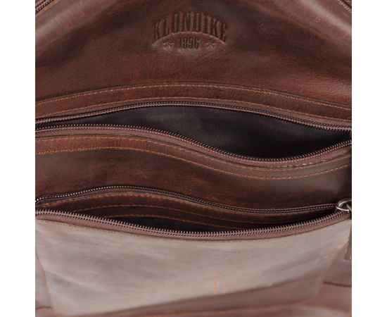 Рюкзак KLONDIKE DIGGER «Sade», натуральная кожа в темно-коричневом цвете, 34 x 40 x 9 см, изображение 5