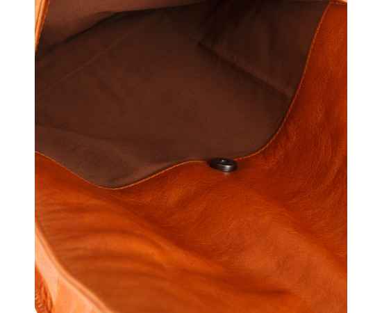 Рюкзак-сумка KLONDIKE DIGGER «Mara», натуральная кожа цвета коньяк, 32,5 x 36,5 x 11 см, изображение 4