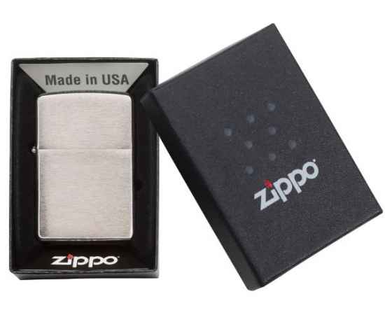 Зажигалка ZIPPO Armor™ c покрытием Brushed Chrome, латунь/сталь, серебристая, матовая, 38x13x57 мм, изображение 5