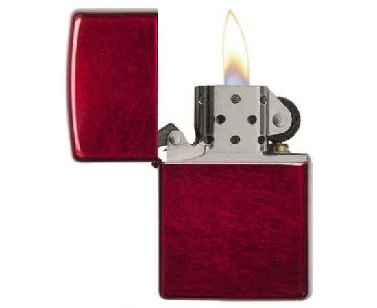 Зажигалка ZIPPO Classic с покрытием Candy Apple Red™, латунь/сталь, красная, глянцевая, 38x13x57 мм, изображение 4