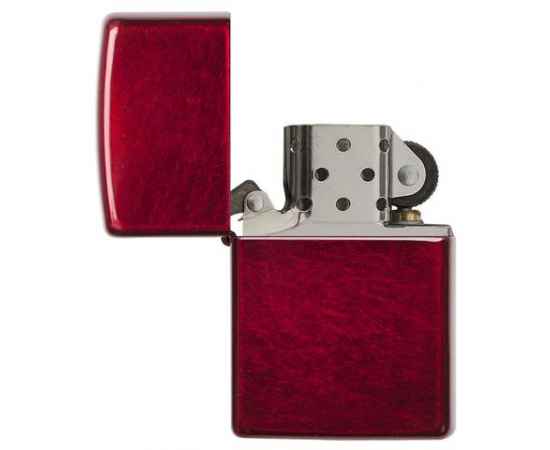 Зажигалка ZIPPO Classic с покрытием Candy Apple Red™, латунь/сталь, красная, глянцевая, 38x13x57 мм, изображение 5