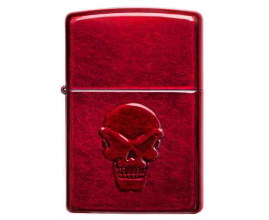 Зажигалка ZIPPO Doom с покрытием Candy Apple Red, латунь/сталь, красная, глянцевая, 38x13x57 мм, изображение 4