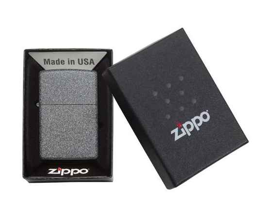 Зажигалка ZIPPO Classic с покрытием Iron Stone™, латунь/сталь, серая, матовая, 38x13x57 мм, изображение 3