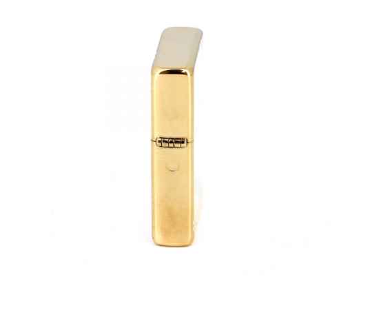 Зажигалка ZIPPO Vintage™ с покрытием High Polish Brass, латунь/сталь, золотистая, 38x13x57 мм, изображение 3