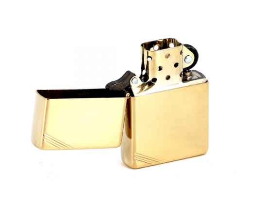 Зажигалка ZIPPO Vintage™ с покрытием High Polish Brass, латунь/сталь, золотистая, 38x13x57 мм, изображение 2