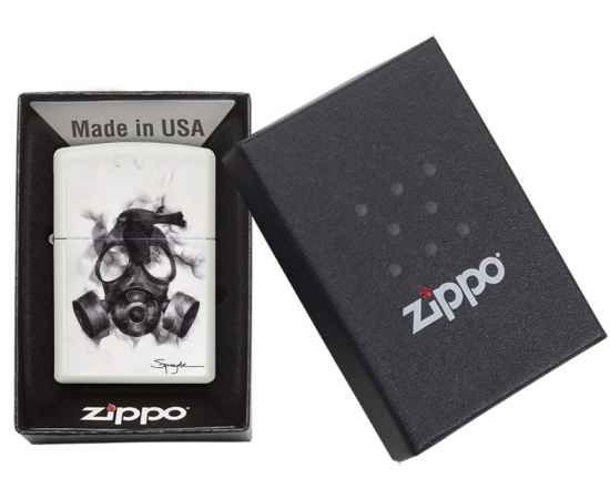 Зажигалка ZIPPO Spazuk с покрытием White Matte, латунь/сталь, белая, 38x13x57 мм, изображение 6