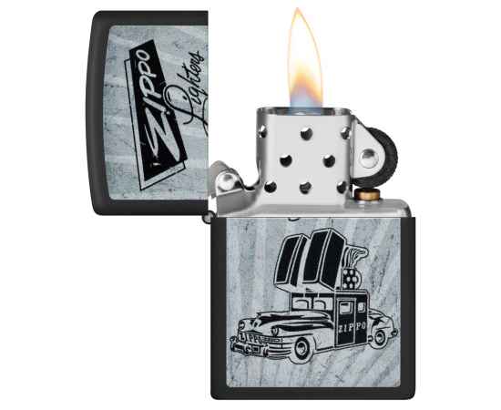 Зажигалка ZIPPO Car Design с покрытием Black Matte, латунь/сталь, черная, 38x13x57 мм, изображение 2