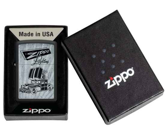 Зажигалка ZIPPO Car Design с покрытием Black Matte, латунь/сталь, черная, 38x13x57 мм, изображение 6