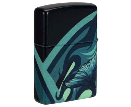 Зажигалка ZIPPO Mermaid Design с покрытием 540 Matte, латунь/сталь, черная, матовая, 38x13x57 мм, изображение 7