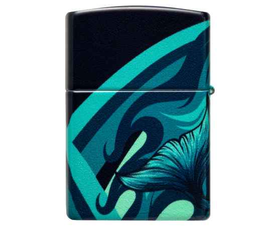 Зажигалка ZIPPO Mermaid Design с покрытием 540 Matte, латунь/сталь, черная, матовая, 38x13x57 мм, изображение 10