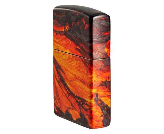 Зажигалка ZIPPO Lava Flow с покрытием 540 Tumbled Brass, латунь/сталь, оранжевая, 38x13x57 мм, изображение 8