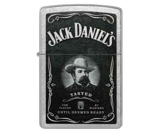 Зажигалка ZIPPO Jack Daniels® с покрытием Street Chrome, латунь/сталь, серебристая, 38x13x57 мм, изображение 2