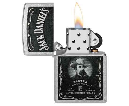 Зажигалка ZIPPO Jack Daniels® с покрытием Street Chrome, латунь/сталь, серебристая, 38x13x57 мм, изображение 3