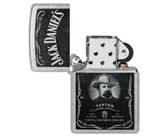 Зажигалка ZIPPO Jack Daniels® с покрытием Street Chrome, латунь/сталь, серебристая, 38x13x57 мм, изображение 4